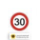 تابلو حداکثر سرعت 30 کیلومتر
